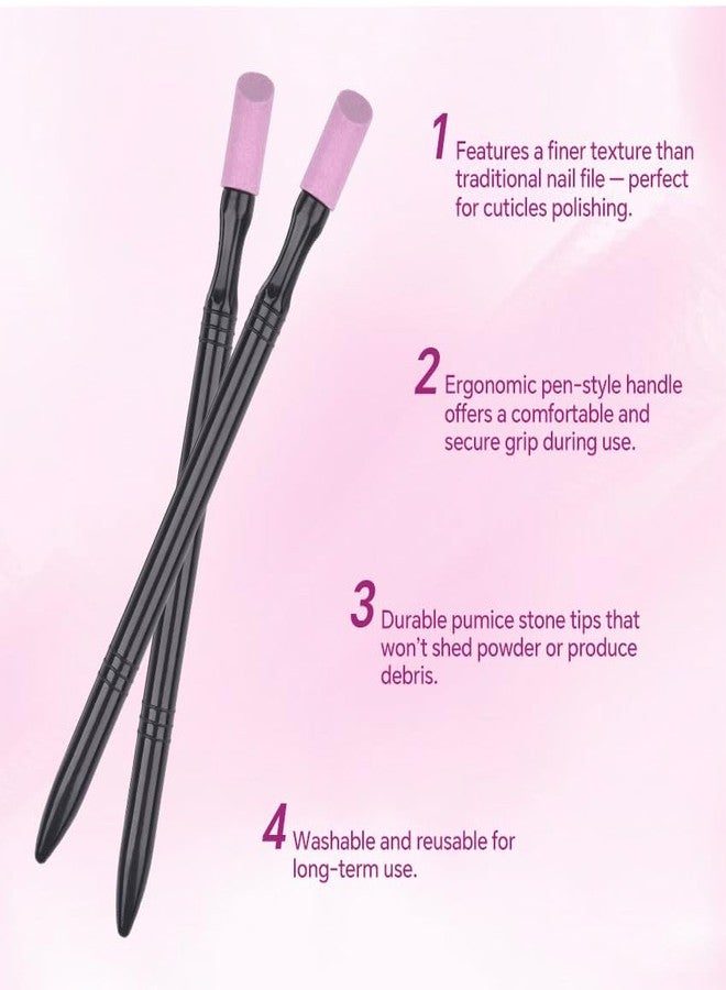 Rolabling 10PCS Manicure Kit Pumice Stone Cuticle Pusher Dual Ended Nail File Hand Care Tools Set with Nail Buffer and Shaping Files for Natural Nails Salon Home Use - Image 3
